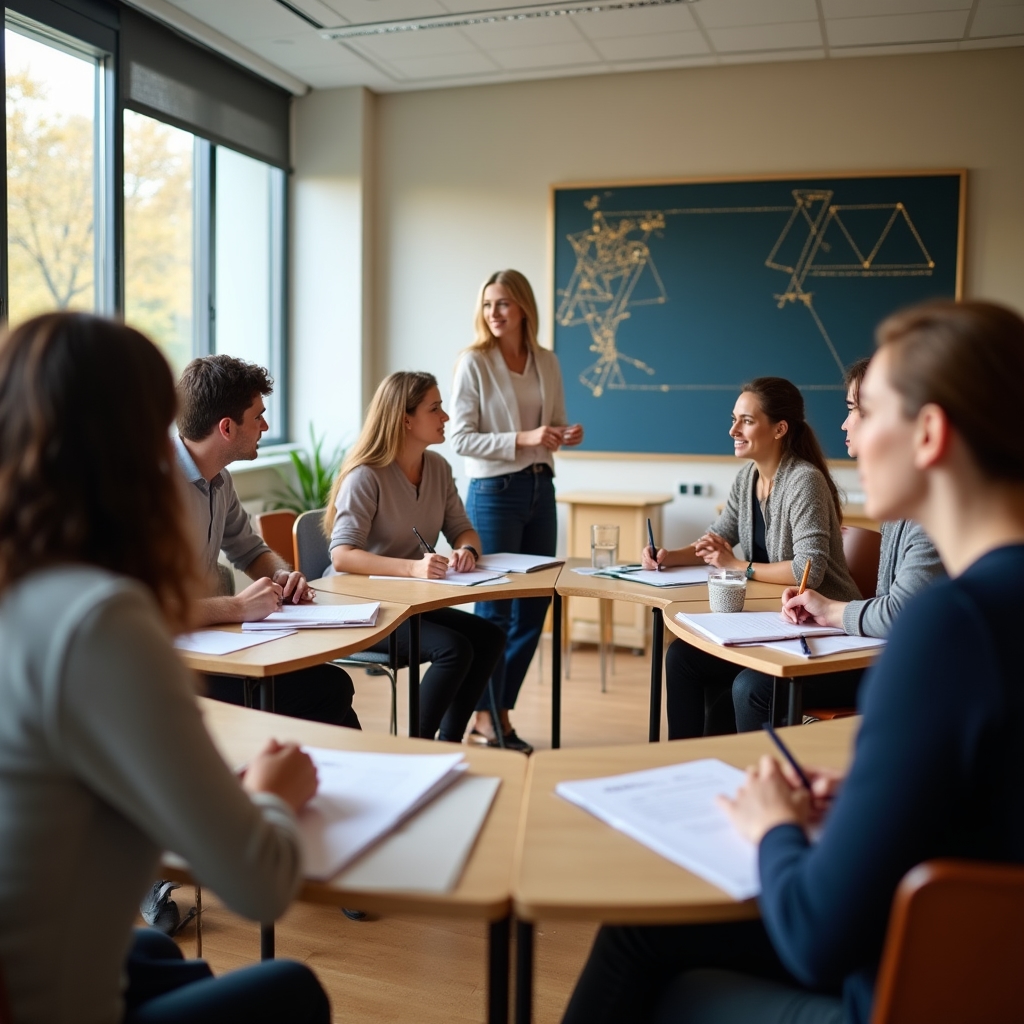 Teilnehmende geben nach einem Training Rückmeldung
